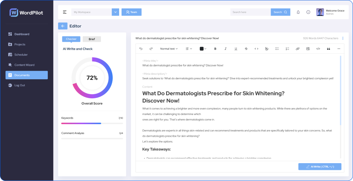 Step 2: Generate SEO-Optimized Content