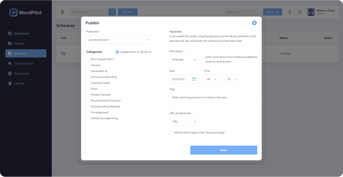 Step 3: One-Click Publish to Your Website